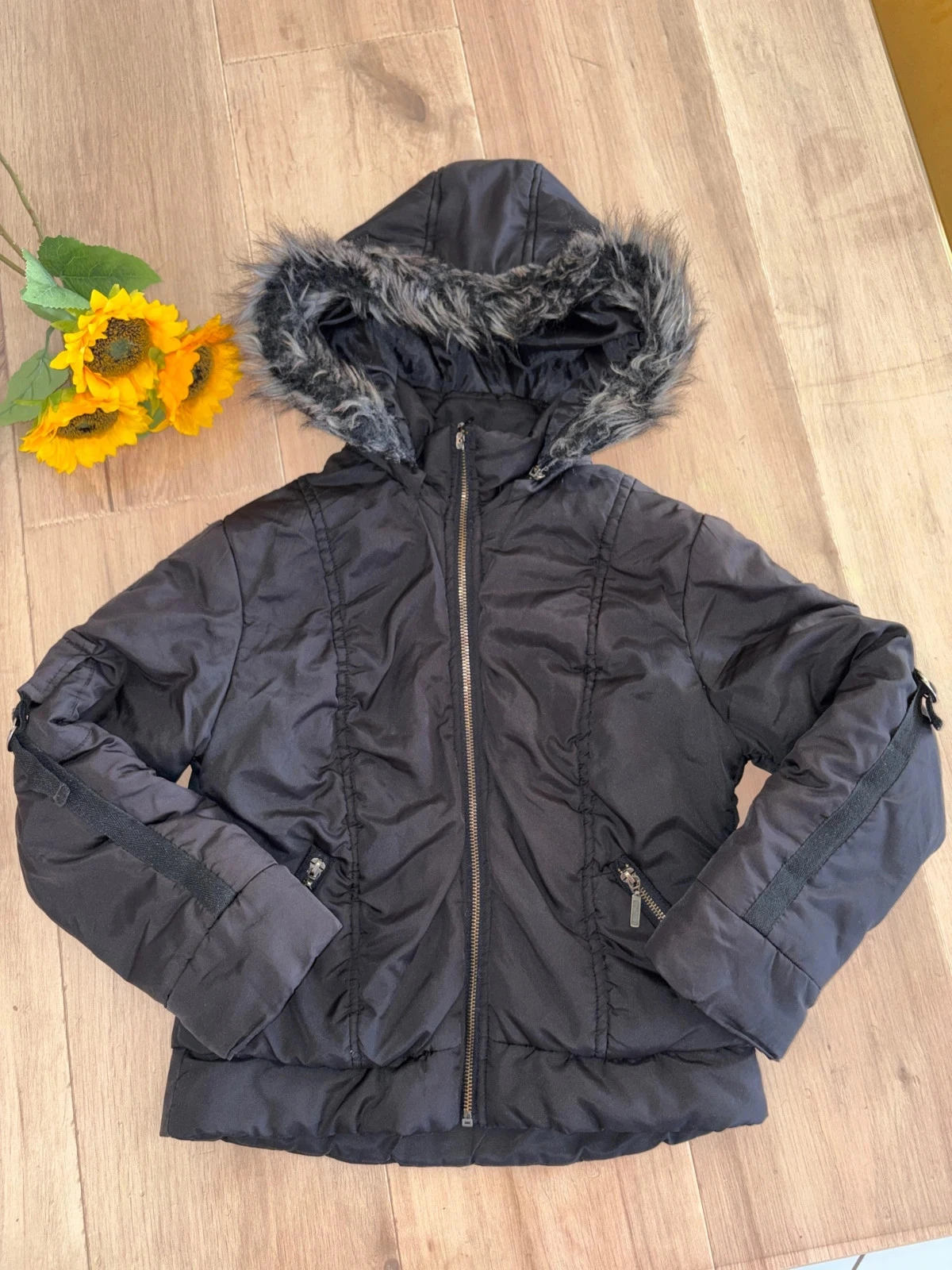 Manteau doudoune noir caprice de fille taille 10 ans